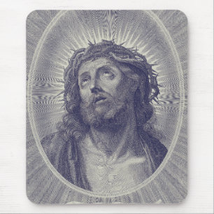 Alfombrilla De Ratón El Santo Rostro De Jesús Con Corona De Espinas Art