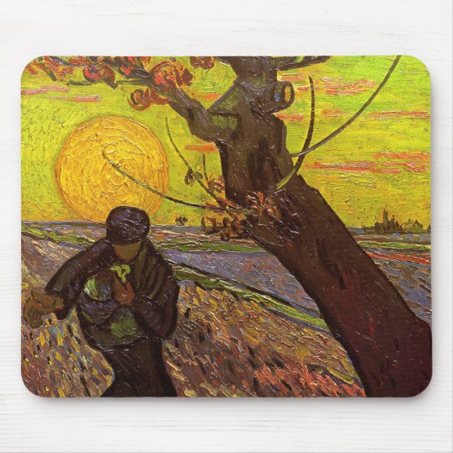 Alfombrilla De Ratón El Sower de Vincent van Gogh (Frente)
