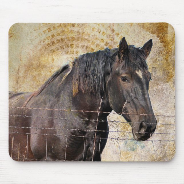 Alfombrilla De Ratón El suave, un caballo de tiro (Frente)