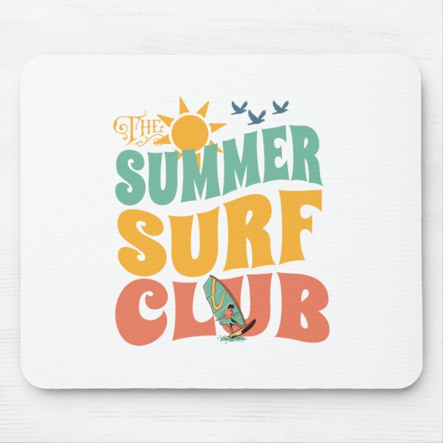 Alfombrilla De Ratón El Summer Surf Club-Beach-Summer-Surf-Funny (Frente)