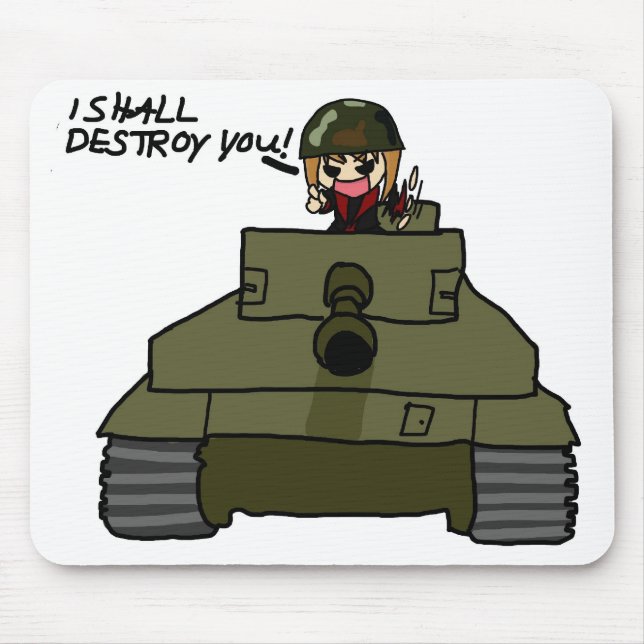 Alfombrilla De Ratón El tanque Mousepad de Chibi (Frente)