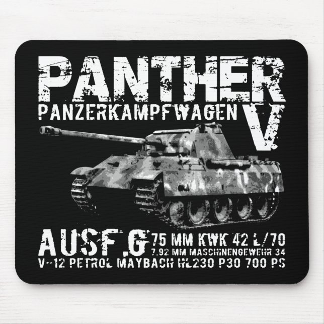 Alfombrilla De Ratón El tanque Mousepad de la pantera (Frente)