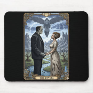 Alfombrilla De Ratón El tarot de los amantes del monstruo frankenstein