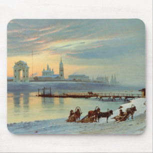 Alfombrilla De Ratón El terraplén de Angara en Irkutsk, 1886