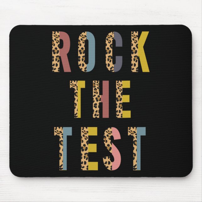 Alfombrilla De Ratón El Test Retro Motivational Testing Day Teacher St (Frente)