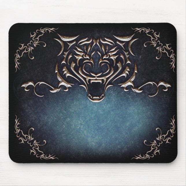 Alfombrilla De Ratón El tigre Mousepad/puso sus palabras (Frente)