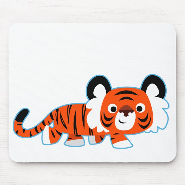 Alfombrilla De Ratón El tigre Personalizado lindo en el Prowl Mousepad (Frente)