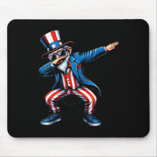 Alfombrilla De Ratón El Tío Dabbing Sam Funny 4 De Julio Niños Patrióti