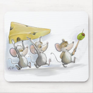 Alfombrilla De Ratón El traer en el queso (con las aceitunas) Mousepad