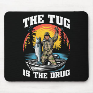 Alfombrilla De Ratón El Tug Es Mi Tee De Pesca Graciosa Para Los Anglóm