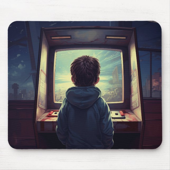 Alfombrilla De Ratón El último nivel | Un sueño de arcada retro (Frente)