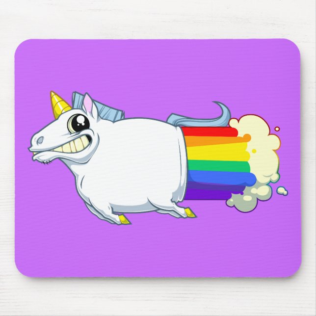 Alfombrilla De Ratón El unicornio Farts Mousepad (Frente)