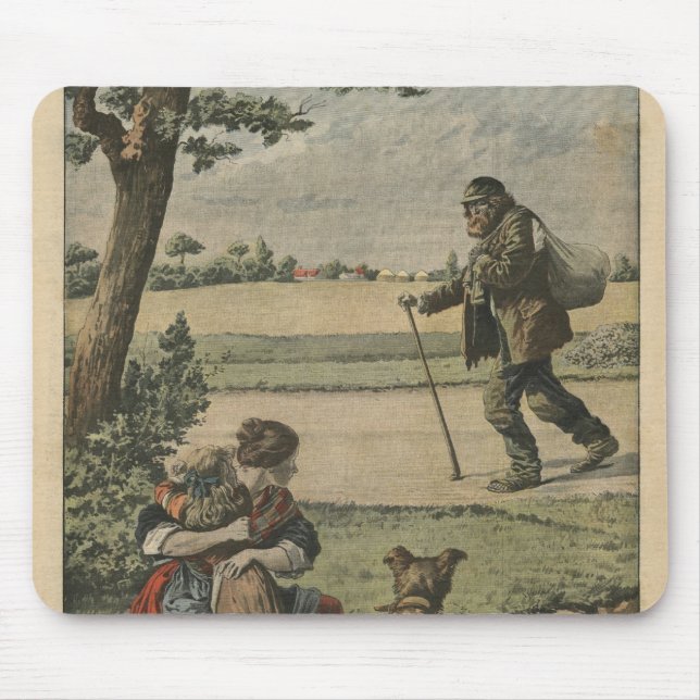 Alfombrilla De Ratón El vagabundo es una molestia para el campo (Frente)
