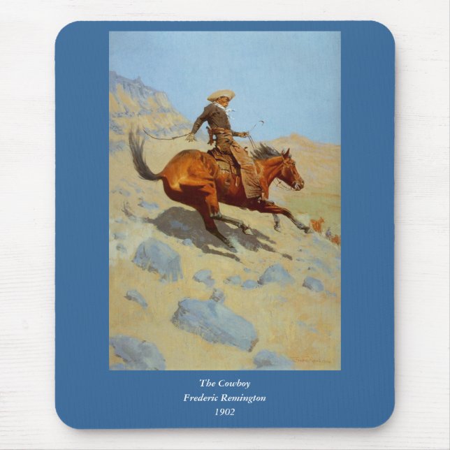 Alfombrilla De Ratón El vaquero de Federico Remington (1902) (Frente)