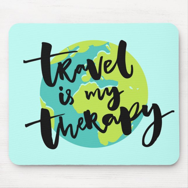 Alfombrilla De Ratón El viaje es mi terapia (Frente)