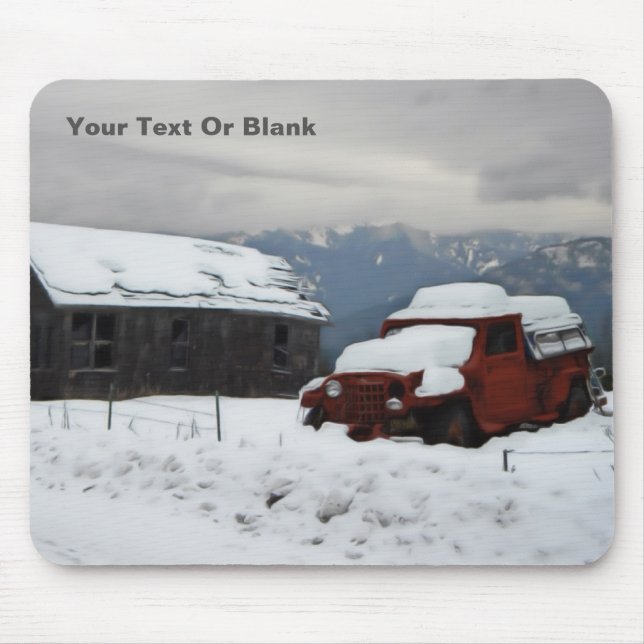 Alfombrilla De Ratón El viejo Camión Rojo (Frente)