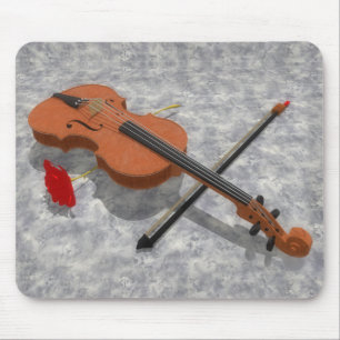 Alfombrilla De Ratón El violín y el color de rosa: Mousepad de encargo