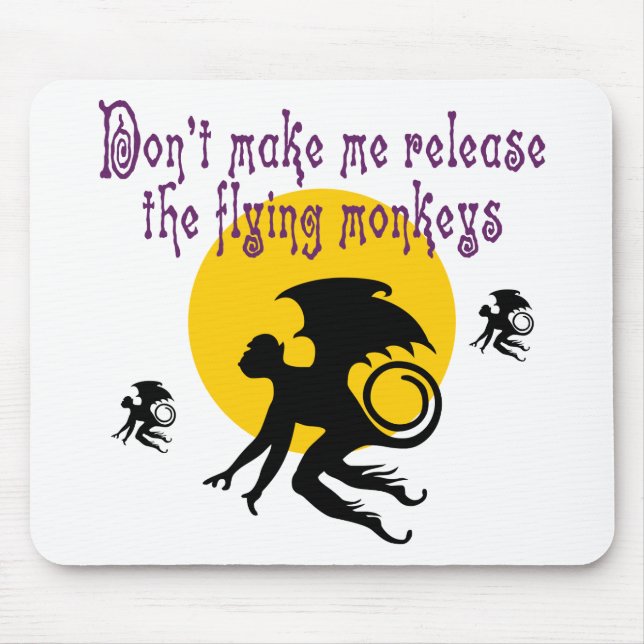 Alfombrilla De Ratón El vuelo Monkeys Mousepad (Frente)