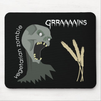 Alfombrilla De Ratón ¡El zombi vegetariano quiere Graaaains!