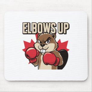 Alfombrilla De Ratón Elbows Up Beaver Boxing Orgulloso Canadiense Fuert