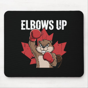 Alfombrilla De Ratón Elbows Up Beaver Boxing Orgulloso Canadiense Fuert