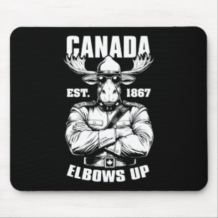 Alfombrilla De Ratón Elbows Up Canada 1867 Funny Canadian Proud Mountie