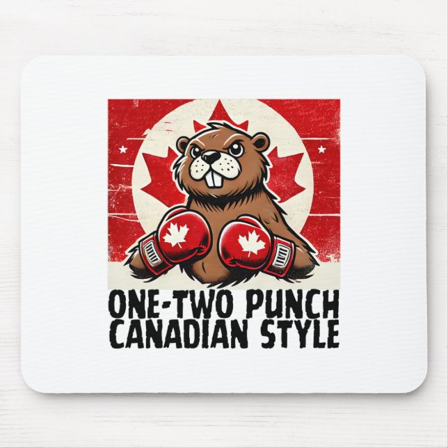 Alfombrilla De Ratón Elbows Up Canada Canada Counter Tarifas Beaver B (Frente)