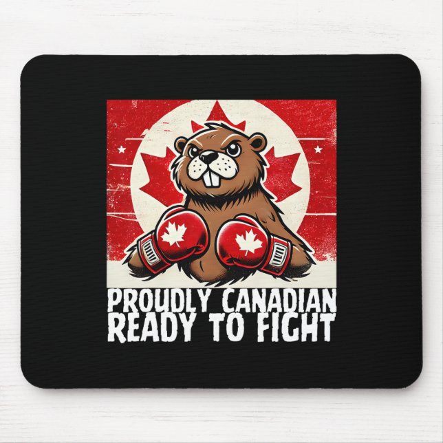 Alfombrilla De Ratón Elbows Up Canada Canada Counter Tarifas Beaver B (Frente)