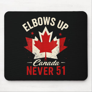 Alfombrilla De Ratón Elbows Up Canada Never 51 Canada Flag