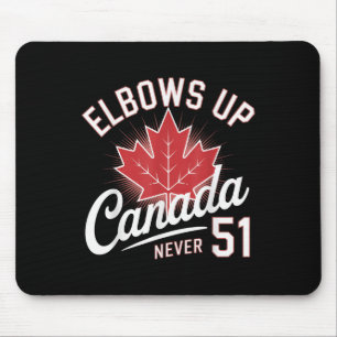 Alfombrilla De Ratón Elbows Up Canada Never 51 Canada Flag