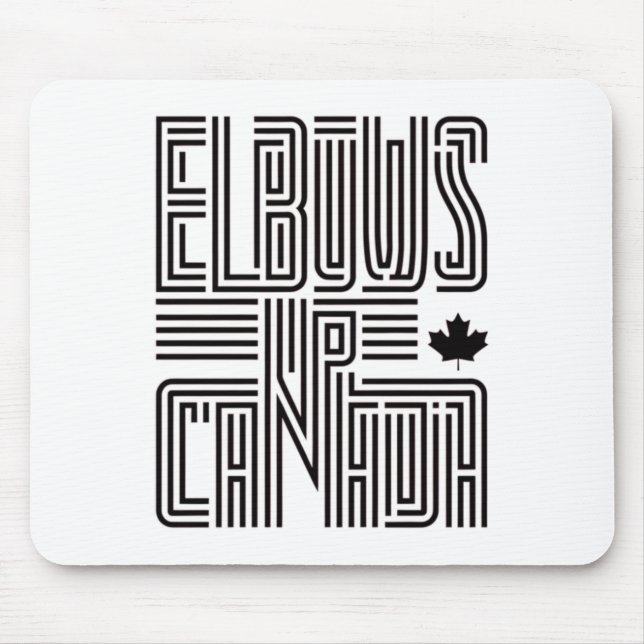 Alfombrilla De Ratón Elbows Up Canada Pegatina5 (Frente)