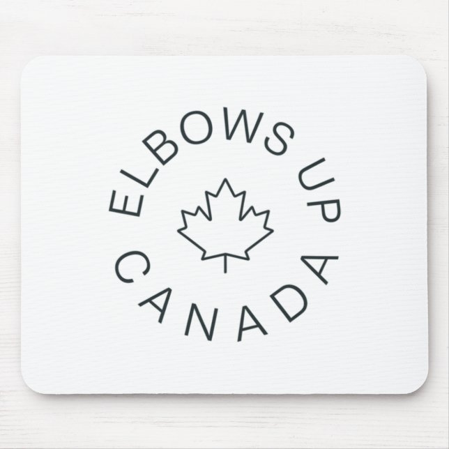 Alfombrilla De Ratón Elbows Up Canada Pegatina6 (Frente)