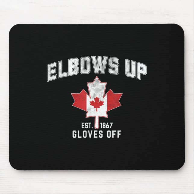 Alfombrilla De Ratón Elbows Up Est 1867 Canadian Maple Leaf Canada (Frente)