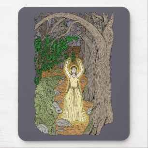 Alfombrilla De Ratón Eldritch Mistress (Fairy Lady in Woods)