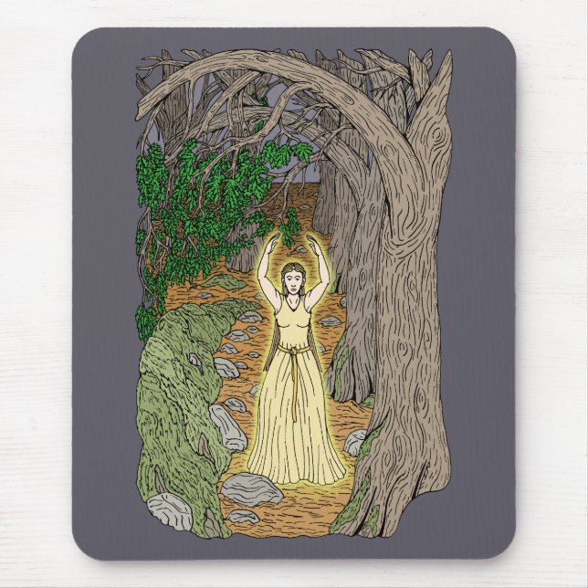 Alfombrilla De Ratón Eldritch Mistress (Fairy Lady in Woods) (Frente)