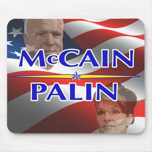 Alfombrilla De Ratón Elección presidencial Mousepad de McCain Palin (Frente)