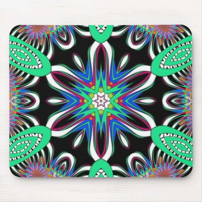 Alfombrilla De Ratón Electric Bloom Mandala (Frente)