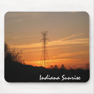 Alfombrilla De Ratón electricalsunrise, salida del sol de Indiana