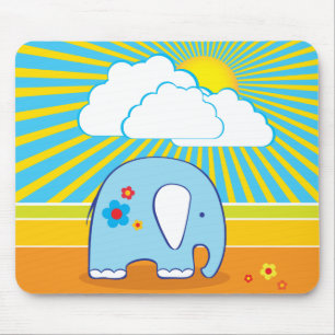 Alfombrilla De Ratón Elefant lindo Mousepad