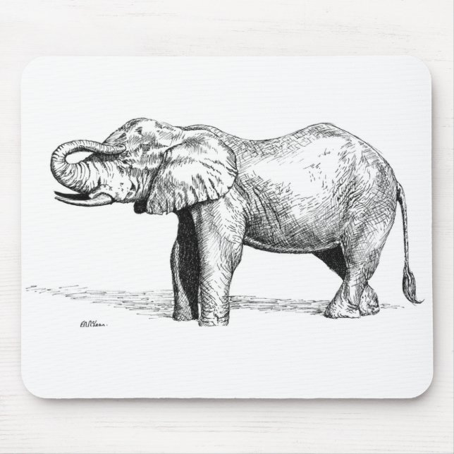 Alfombrilla De Ratón Elefante (Frente)