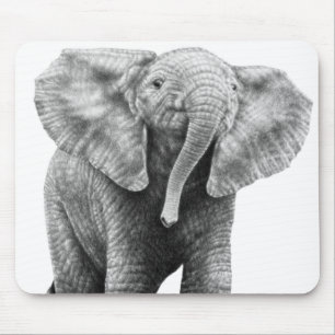 Alfombrilla De Ratón Elefante africano Mousepad del bebé