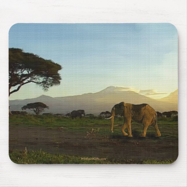 Alfombrilla De Ratón Elefante africano Savannah Mousepad (Frente)