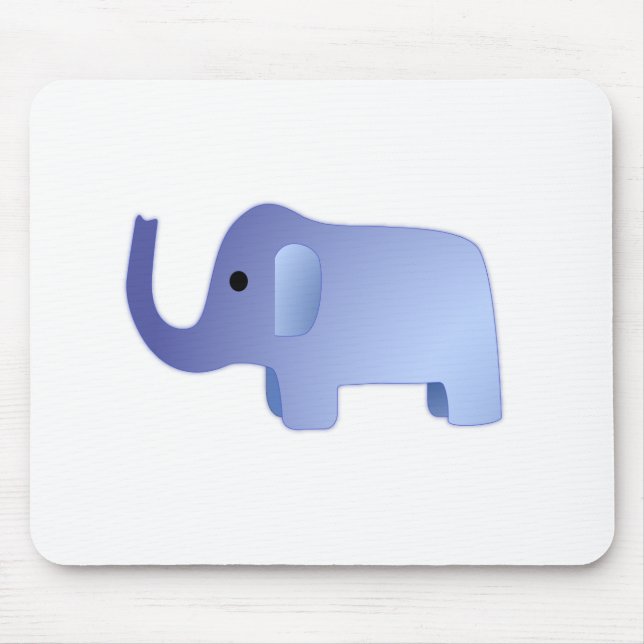 Alfombrilla De Ratón Elefante azul lindo (Frente)