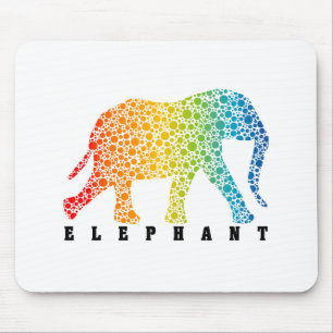 Alfombrilla De Ratón Elefante con colores