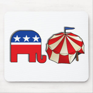Alfombrilla De Ratón Elefante de circo republicano y carpa