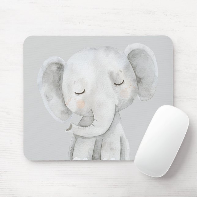 Alfombrilla De Ratón Elefante Gris Bonito (Con ratón)