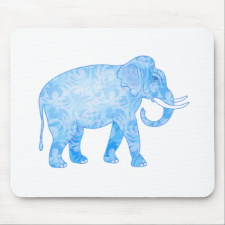 Alfombrilla De Ratón Elefante indio azul con el modelo de lujo
