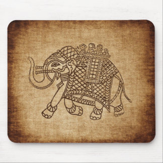 Alfombrilla De Ratón Elefante indio en Burlap
