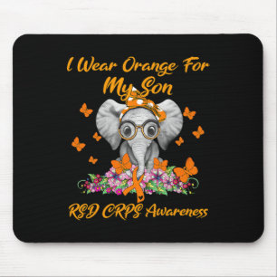 Alfombrilla De Ratón Elefante Llevo Naranja Por Mi Hijo Rsd Crps Concie