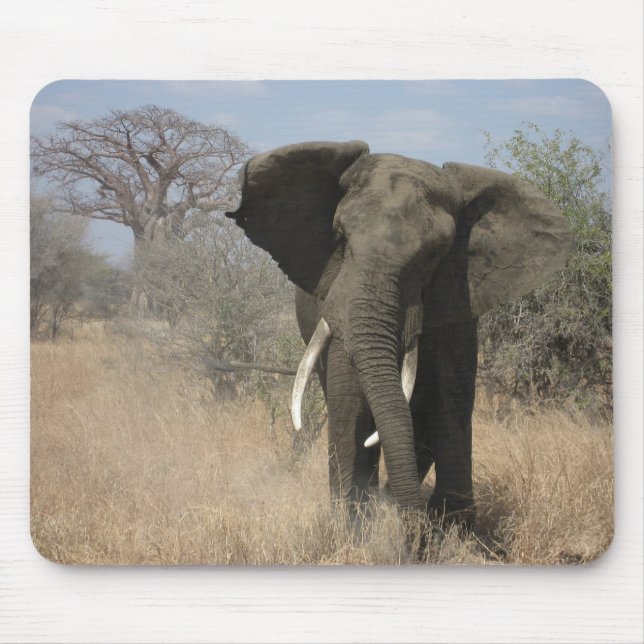 Alfombrilla De Ratón Elefante Mousepad (Frente)
